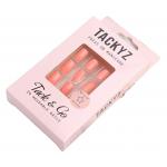 Art Paper Empty False Nail Packaging Clear Top rectangle Rigid Boxes