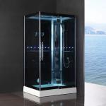 Tempered Glass Sliding Door Enclosed Steam Shower Cabins Aluminum Frame
