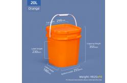 China ODM Square 6 Gallon Plastic Bucket Reusable Plastic Popcorn Containers supplier