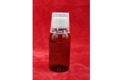 China Broken Proof Medicine Syrup Bottle , Plastic Syrup Containers With Measuring Cup supplier