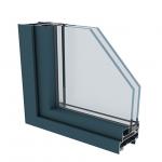 55 Series Tempered Glass Casement Window Profiles Aluminium Swing Window Frame Profile for sale