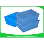 Economic Plastic Food Storage Plastic Boxes , Supermarkets Attached Lid Distribution Containers for sale