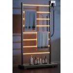 SUS304 Steel Black Floor Free Standing Towel Warmer Hot Towel Warmer Rack for sale
