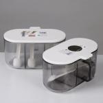 2/3 compartment PP Plastic Flavoring Containers With A Spoon