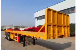 China CIMC 3 Axle 12400*2610*1550mm Customized Design Side Column Flatbed Semi Trailer supplier
