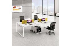 China 4 Staff Computer Workstation Table Cubicle Green With E1 MFC Board supplier