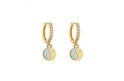 China Enamel Rhinestone Hoop Earrings supplier