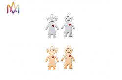 China OEM Steel Color Figure Shape Engraving Charm Pendant supplier
