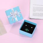 Rigid Square Lid and Base Box Custom Jewelry Box Packaging With Foam Insert