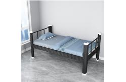 China Customized Home Furniture H720mm Metal Single Bed Heavy Duty Single Steel Bed supplier
