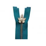 Butterfly Shape Pulls Large Metal Zippers , Golden Metal Large Industrial Zippers for sale