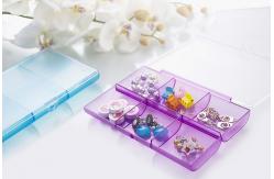 China Clear Plastic Storage Boxes With Adjustable Compartments 6 Lid supplier