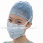 ISO13485 Single Medical Use Meltblown Nonwoven Tie On Face Mask for sale