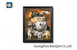 China 0.6mm PET + 157Gg Coated 3d Wolf Picture , Custom Lenticular Printing supplier