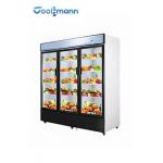 LED Glass Door Cooler Drinks Fridge 1587L Double Layer Tempered