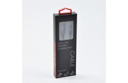 China Luxury Paper Packaging Custom Usb Cable Plastic Window Paper Box with Handle supplier