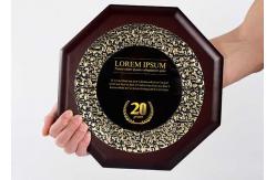 China Customized Wooden Shield Plaque Souvenirs For Business Authorization Certification supplier