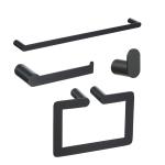 Black 304 Stainless Steel Bathroom Hardware Towel Holder 4 Piece for sale