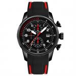 Multifunctional Mens Aviation Watches Quartz Movement with Silicone Band for sale