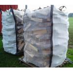 Ventilated Firewood Mesh PP Bulk Bag Two Side Stripe Fabric 100% Virgin Polypropylene for sale