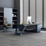 Black Executive Office Desks Depth 900mm Melamine Board With PVC Edging for sale