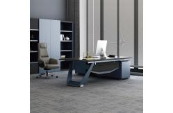 China Black Executive Office Desks Depth 900mm Melamine Board With PVC Edging supplier