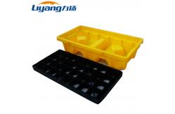 China HDPE PP 4 Drum Spill Containment Pallet 1300x1300 4 Ton Static Load supplier