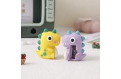 China Mini Kids Pencil Sharpener Stationery Cute Manual Pencil Sharpener Silicone Stationery supplier