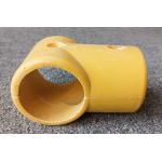 FRP Fence Pipe Connector Elbow Base Three Way Yellow SMC Fittings for sale