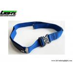 Blue Webbing Mining Waist Belt With Self Locking Clips Reflective Strip