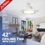 DC Motor 230V 42 Inch Ceiling Fan Light 5 Speeds Remote Control for sale