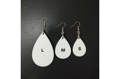 China Creative Easter Bunny Egg Sublimation MDF Blanks Oval Shape Earrings supplier
