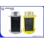 High Brightness Solar Powered Aviation Lights / Tower Obstruction Lighting for sale