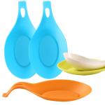 Orange Silicone Spoon Rest Utensil Holder Sustainable Rubber Spoon Rest for sale