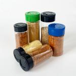 Food Grade Clear Plastic Can with Twist Lids Butterfly Open Lids for Seasoning Spice Salt Sugar for sale