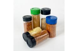 China Transparent PET Plastic Kitchen Powder Spice Seasoning Shaker Container Jar supplier