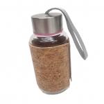 OEM Reusable Glass Water Bottle With Cork Sleeve Dampproof for sale