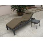 Outdoor Patio Rattan Sun Lounger , Balcony Dark Brown Lounger for sale