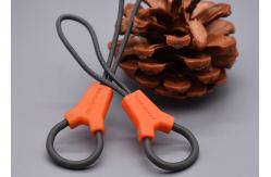 China 2 Colours Custom Logo Plastic Zipper Pull Polyester For Garments supplier