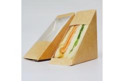 China Disposable Triangle Chocolate Donut Sandwich Cake Pizza Box With Window Eco Friendly supplier