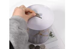 China Home Decorative Custom Tin Cans Handmade Craft Metal Piggy Bank supplier