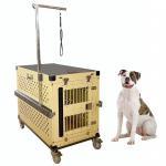 Folding Aluminum Dog Box With Grooming Arm For Dog Show for sale