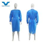 Level 1/2/3 Disposable SMS Blue Isolation Gowns Reinforced Tie Attachment Anti-Static for sale