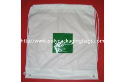 China White Lightweight Plastic Drawstring Backpack Bags For Mobile Phone / Handphone supplier