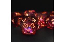 China Red Flow Sand Liquid Resin Dice Set RPG DND COC Running Group supplier