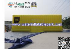 China Yellow Festival Giant Inflatable Cube Tent , Inflatable Large Storage Tent Custom supplier