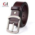 Genuine Leather Reversible Metal Buckle Belt Cowhide For Business Meeting for sale