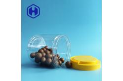 China 120mm Round PET Straight Sided Plastic Jar With Lid Handle Food Packing supplier