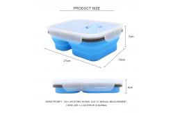 China Collapsible Silicone Bento Food Container Microwavable With 2 Compartments supplier