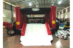 China New inflatable blast zone themed combo PVC material red small car inflatable combo supplier